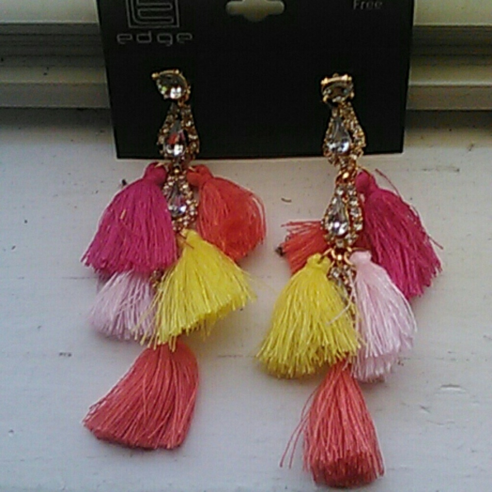 Custom drop multicolor earrings